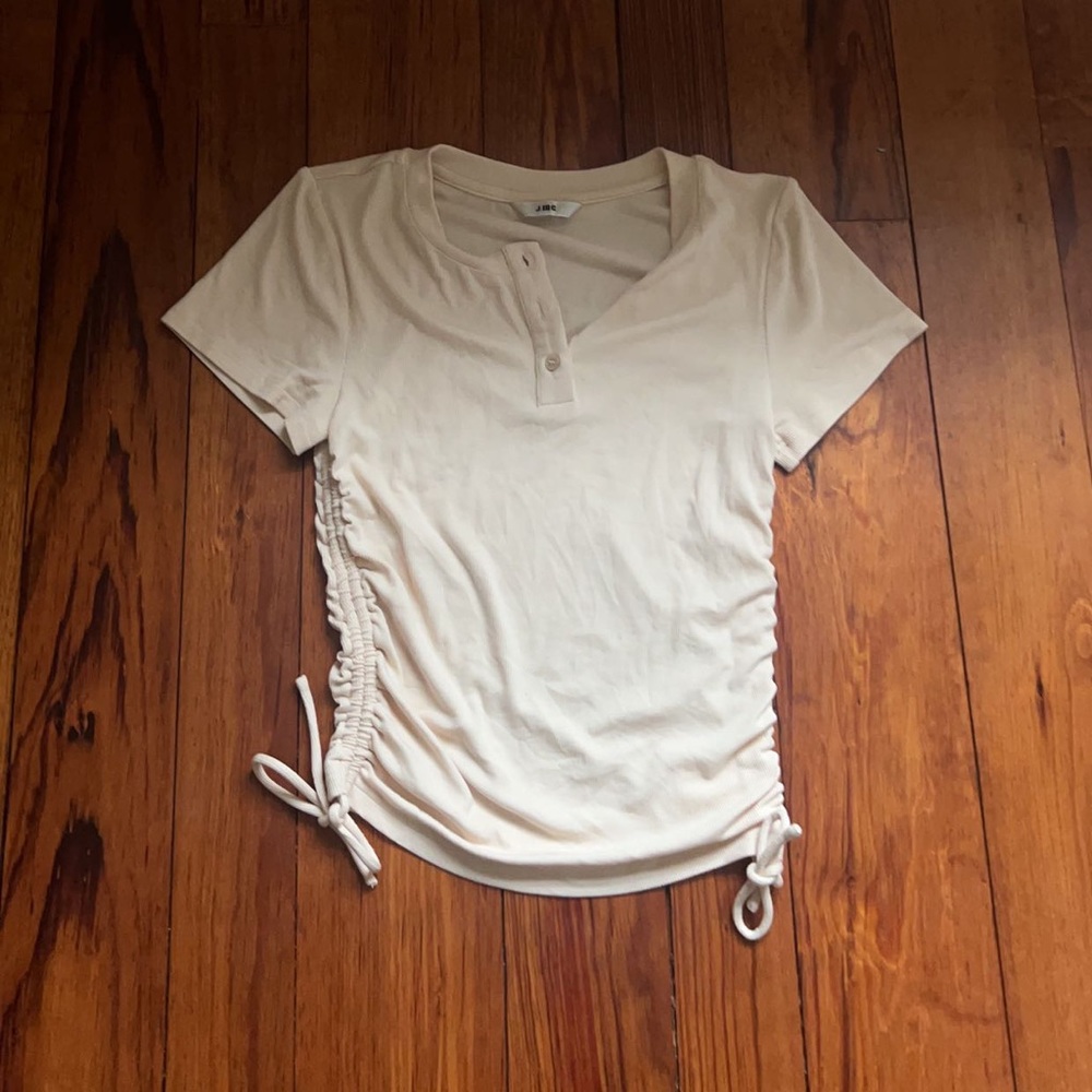 j.ing - peach tee shirt w/ sinched waist